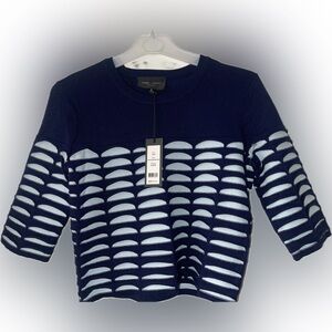 BRAND NEW WITH TAGS Abstract Two -Tone Sweater